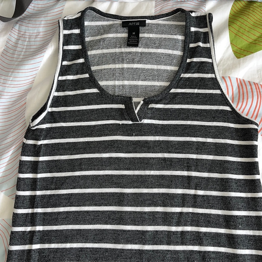 Grey and white striped cover up